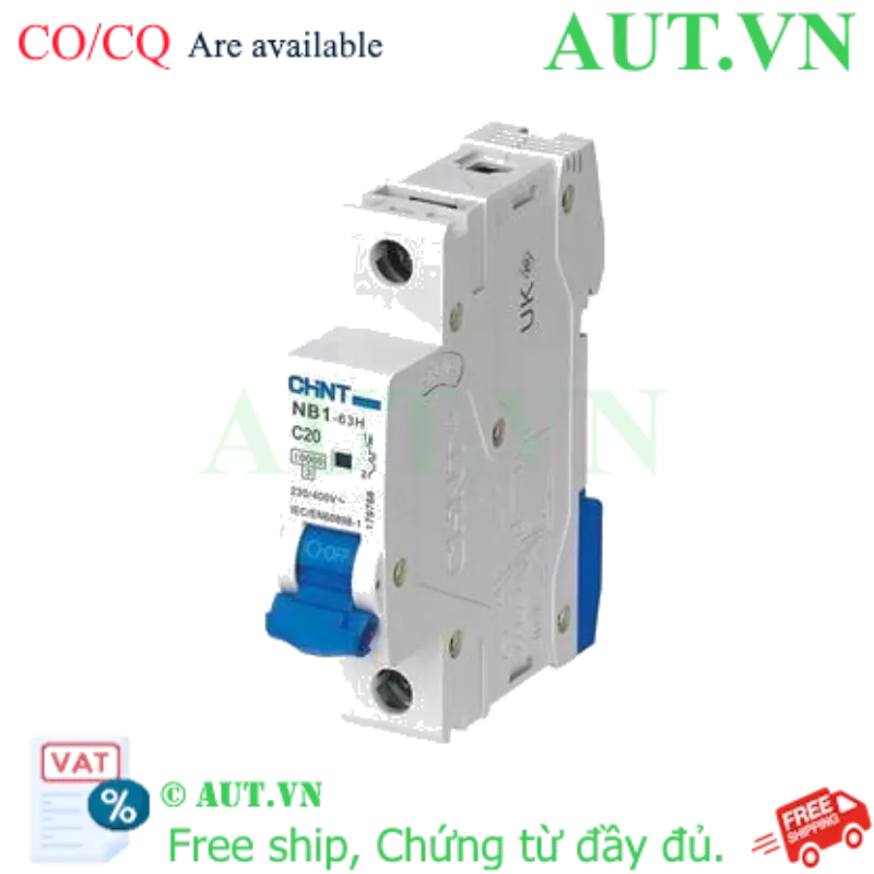 Ảnh của Áp tô mát CHINT NB1-63H 1P C20 10kA 