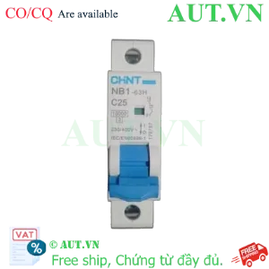 Ảnh của Áp tô mát CHINT NB1-63H 1P C25 10kA DB 