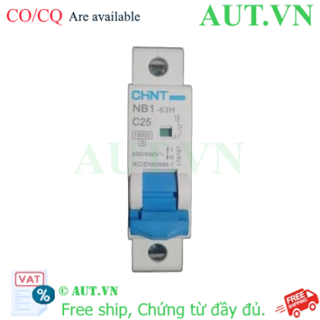 Ảnh của Áp tô mát CHINT NB1-63H 1P C25 10kA DB 