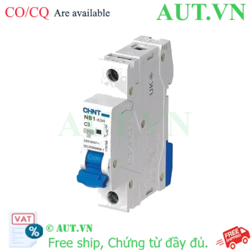 Ảnh của Áp tô mát CHINT NB1-63H 1P C3 10kA 