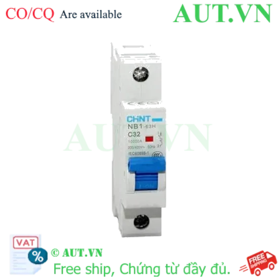 Ảnh của Áp tô mát CHINT NB1-63H 1P C32 10kA 