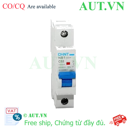 Ảnh của Áp tô mát CHINT NB1-63H 1P C32 10kA DB 