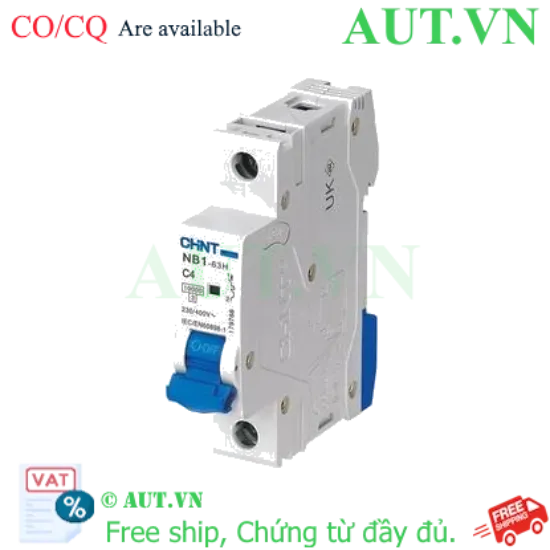 Ảnh của Áp tô mát CHINT NB1-63H 1P C4 10kA 