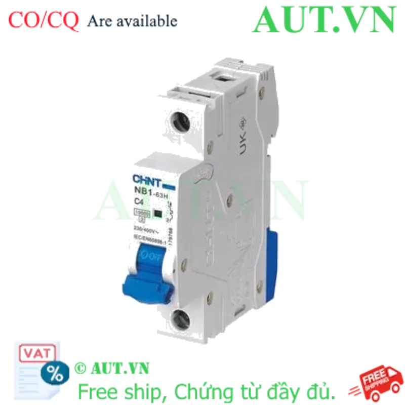 Ảnh của Áp tô mát CHINT NB1-63H 1P C4 10kA 