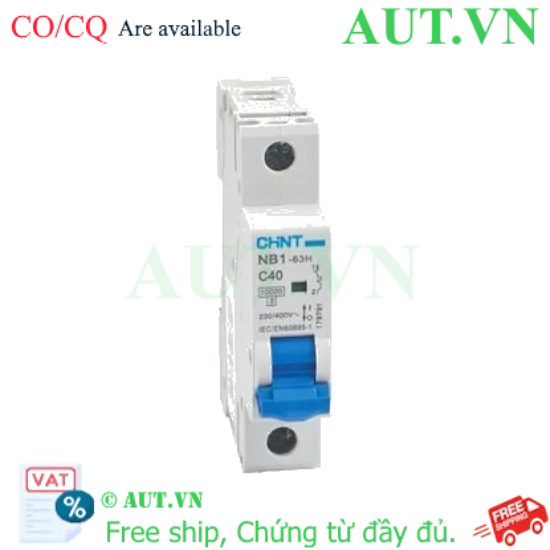 Ảnh của Áp tô mát CHINT NB1-63H 1P C40 10kA 