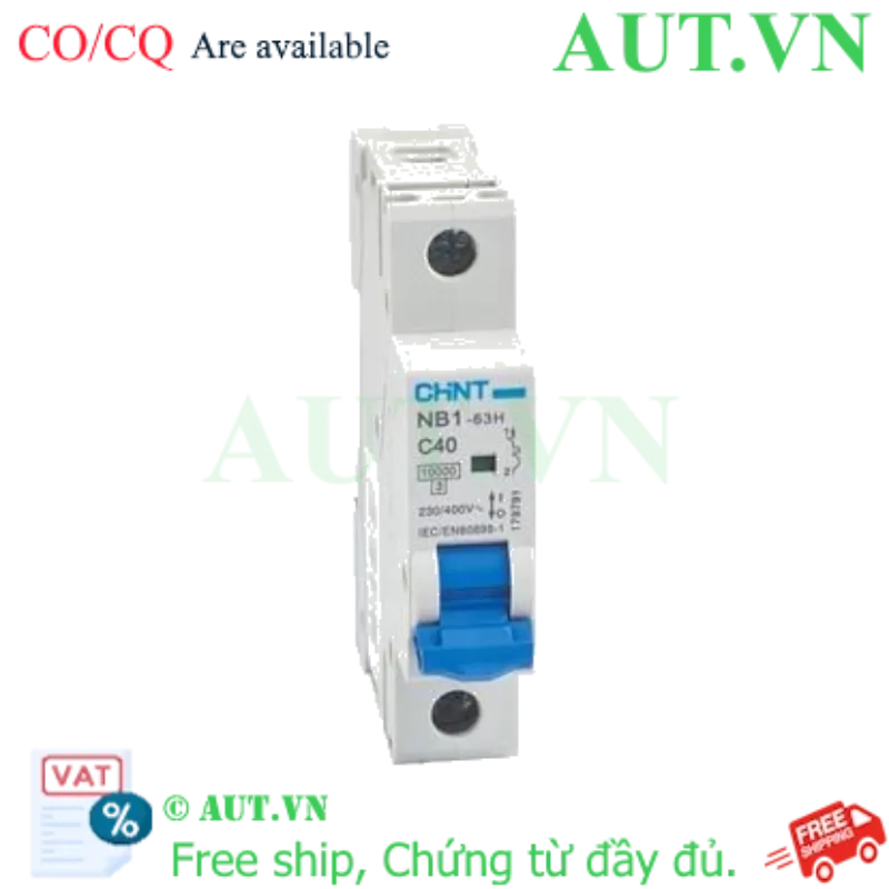 Ảnh của Áp tô mát CHINT NB1-63H 1P C40 10kA 