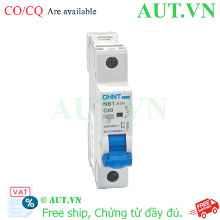 Ảnh của Áp tô mát CHINT NB1-63H 1P C40 10kA DB 