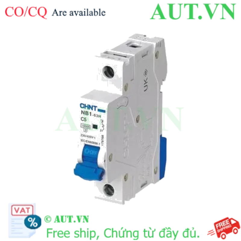 Ảnh của Áp tô mát CHINT NB1-63H 1P C5 10kA 