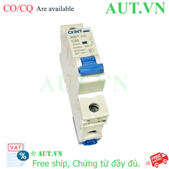 Ảnh của Áp tô mát CHINT NB1-63H 1P C50 10kA 