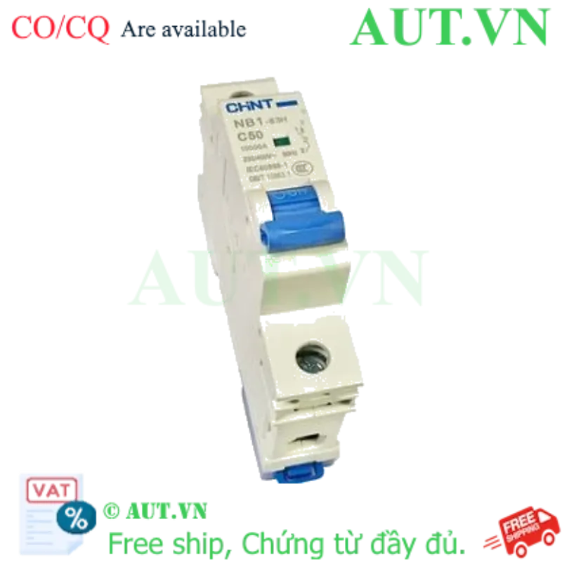 Ảnh của Áp tô mát CHINT NB1-63H 1P C50 10kA 
