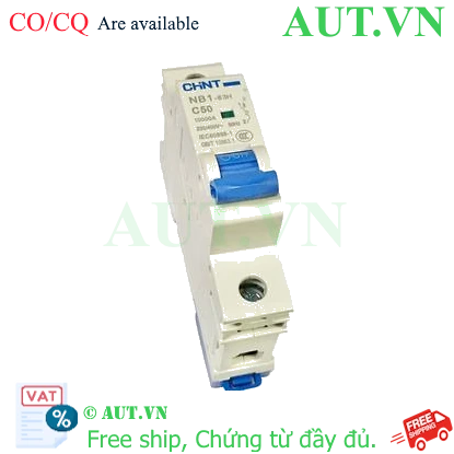 Ảnh của Áp tô mát CHINT NB1-63H 1P C50 10kA DB 
