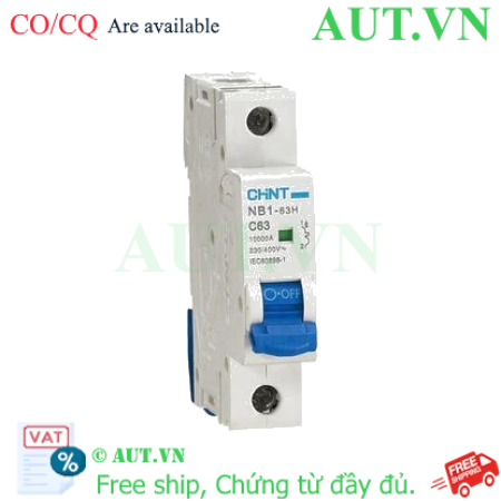 Ảnh của Áp tô mát CHINT NB1-63H 1P C63 10kA DB 