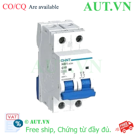 Ảnh của Áp tô mát CHINT NB1-63H 2P C10 10kA DB 