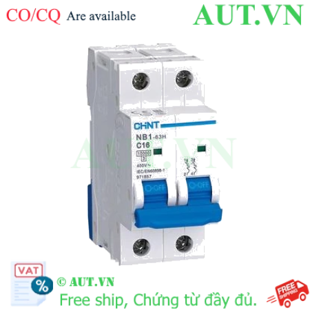 Ảnh của Áp tô mát CHINT NB1-63H 2P C16 10kA DB 