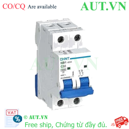 Ảnh của Áp tô mát CHINT NB1-63H 2P C32 10kA DB 