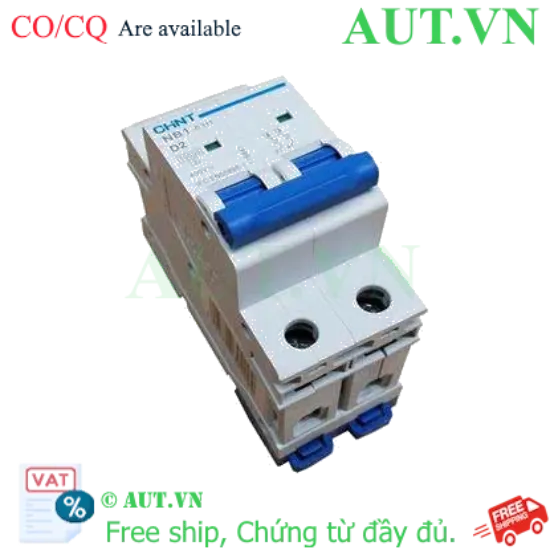 Ảnh của Áp tô mát CHINT NB1-63H 2P D2 10kA 