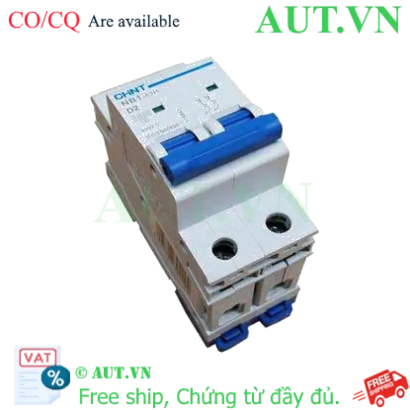 Ảnh của Áp tô mát CHINT NB1-63H 2P D2 10kA 