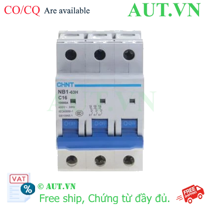 Ảnh của Áp tô mát CHINT NB1-63H 3P C16 10kA 