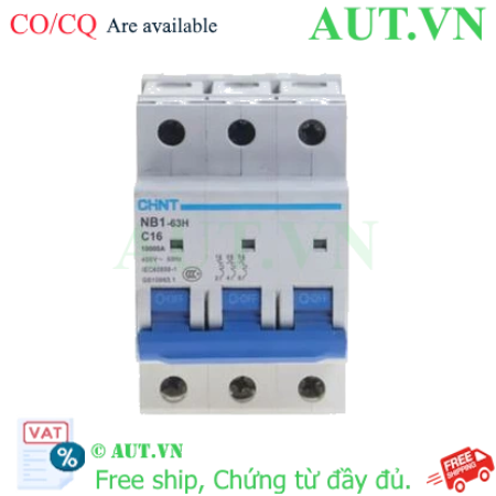 Ảnh của Áp tô mát CHINT NB1-63H 3P C16 10kA DB 