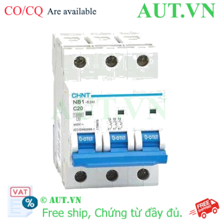 Ảnh của Áp tô mát CHINT NB1-63H 3P C20 10kA 