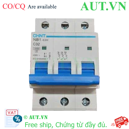 Ảnh của Áp tô mát CHINT NB1-63H 3P C32 10kA 