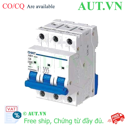 Ảnh của Áp tô mát CHINT NB1-63H 3P C6 10kA DB 