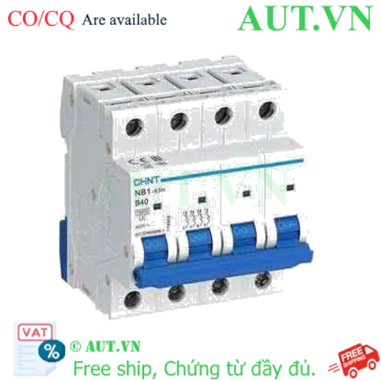 Ảnh của Áp tô mát CHINT NB1-63H 4P B40 10kA 