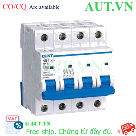 Ảnh của Áp tô mát CHINT NB1-63H 4P C16 10kA 