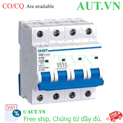 Ảnh của Áp tô mát CHINT NB1-63H 4P C16 10kA DB 