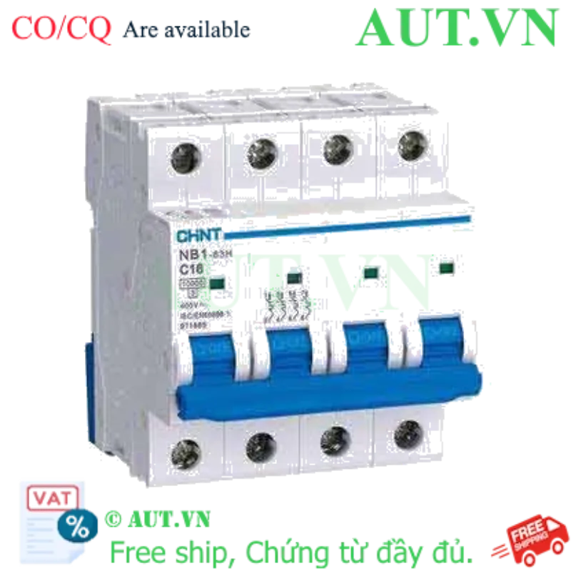 Ảnh của Áp tô mát CHINT NB1-63H 4P C16 10kA DB 