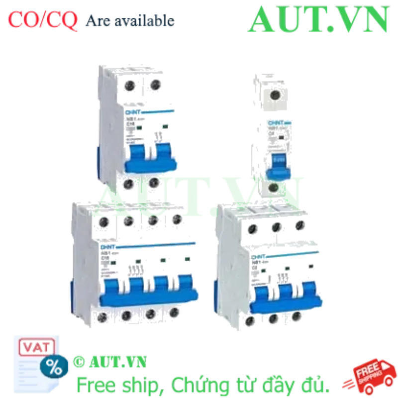 Ảnh của Áp tô mát CHINT NB1-63H 4P D6 10kA 