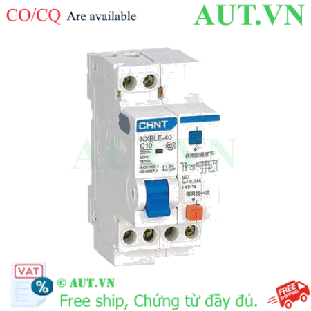 Ảnh của Áp tô mát chống giật (RCBO) CHINT NXBLE-40 1P+N C10 30mA 4.5kA 