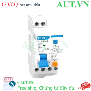 Ảnh của Áp tô mát chống giật (RCBO) CHINT NXBLE-40 1P+N C20 10mA 4.5kA 