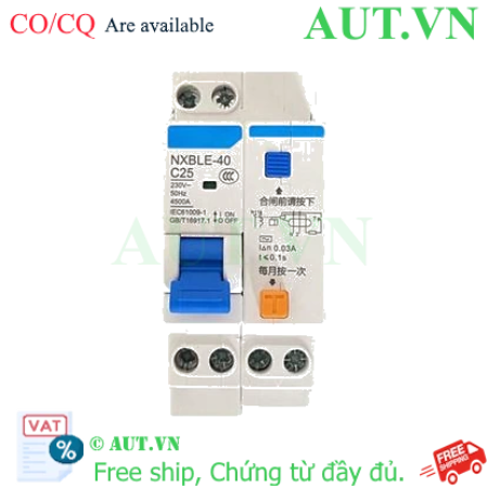 Ảnh của Áp tô mát chống giật (RCBO) CHINT NXBLE-40 1P+N C25 30mA 4.5kA 