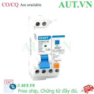 Ảnh của Áp tô mát chống giật (RCBO) CHINT NXBLE-40 1P+N C32 10mA 4.5kA 