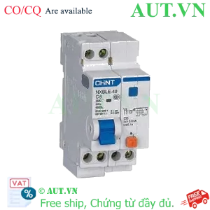 Ảnh của Áp tô mát chống giật (RCBO) CHINT NXBLE-40 1P+N C6 30mA 4.5kA 