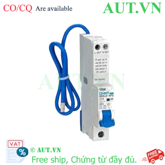 Ảnh của Áp tô mát chống giật CHINT NB3LE-AFD 1P+N C13 A type 30mA 