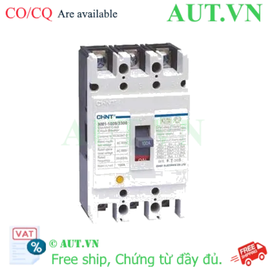 Ảnh của Áp tô mát khối điện áp 415-690VAC CHINT NM1-100S/3300 100A 