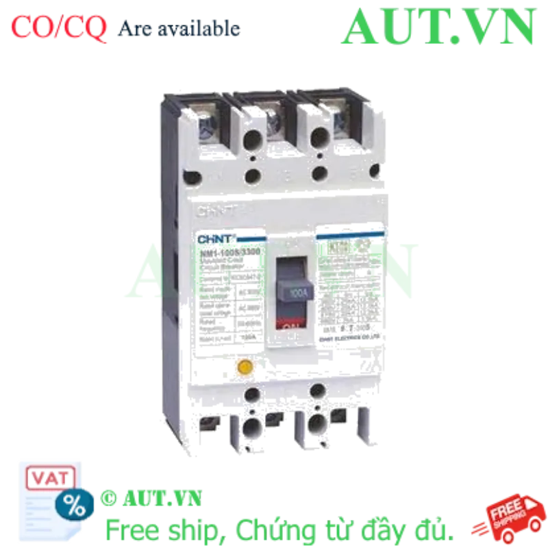Ảnh của Áp tô mát khối điện áp 415-690VAC CHINT NM1-100S/3300 100A 