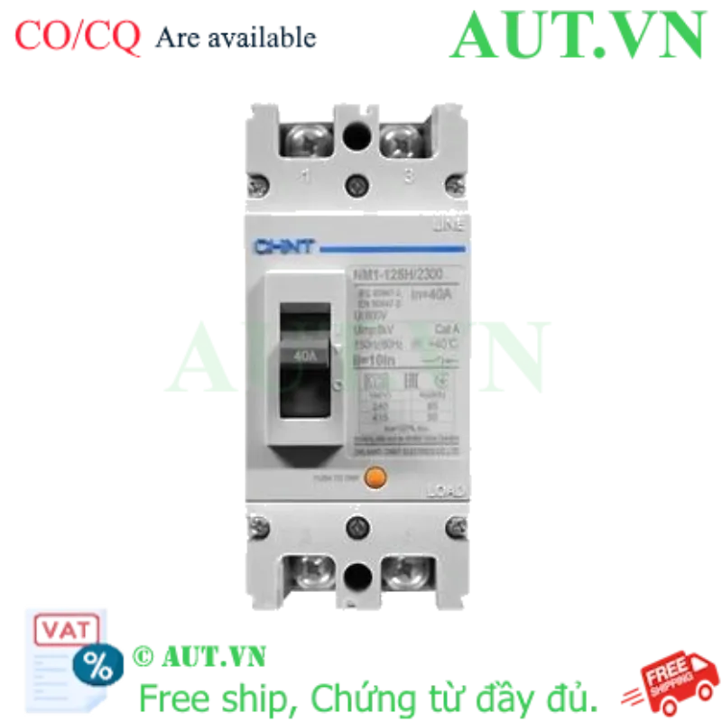 Ảnh của Áp tô mát khối điện áp 415-690VAC CHINT NM1-125H/2300 40A 