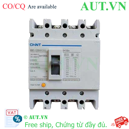 Ảnh của Áp tô mát khối điện áp 415-690VAC CHINT NM1-125H/4300 100A 