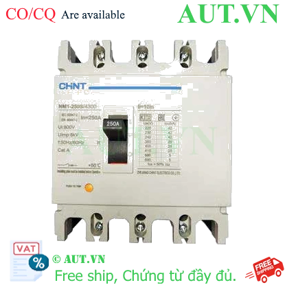 Ảnh của Áp tô mát khối điện áp 415-690VAC CHINT NM1-250S/4300 250A 