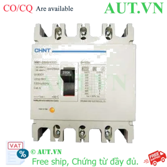 Ảnh của Áp tô mát khối điện áp 415-690VAC CHINT NM1-250S/4300 250A 