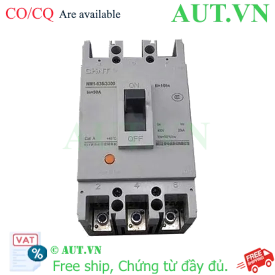 Ảnh của Áp tô mát khối điện áp 415-690VAC CHINT NM1-63S/3300 50A 