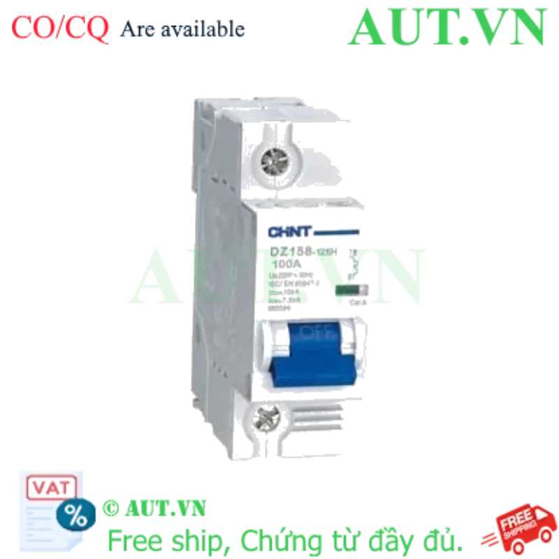 Ảnh của Aptomat cài (MCB) CHINT DZ158-125H 1P 100A 10kA 