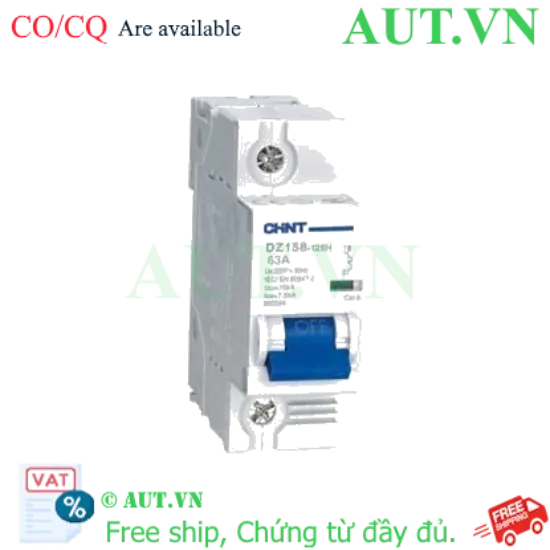 Ảnh của Aptomat cài (MCB) CHINT DZ158-125H 1P 63A 10kA 