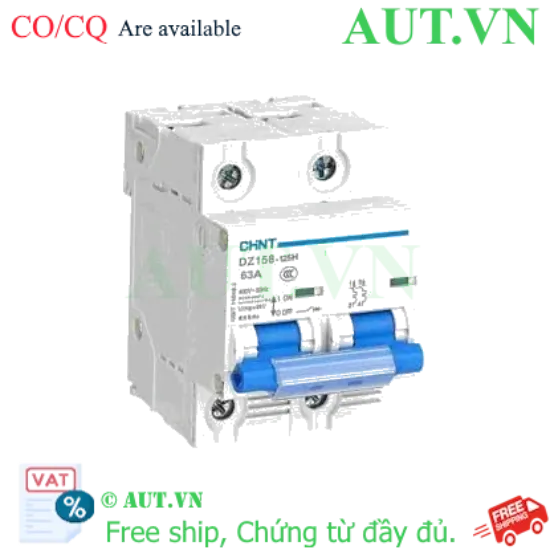 Ảnh của Aptomat cài (MCB) CHINT DZ158-125H 2P 63A 10kA 