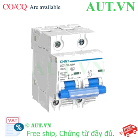 Ảnh của Aptomat cài (MCB) CHINT DZ158-125H 2P 80A 10kA 