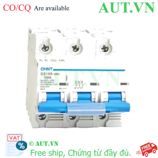 Ảnh của Aptomat cài (MCB) CHINT DZ158-125H 3P 100A 10kA 