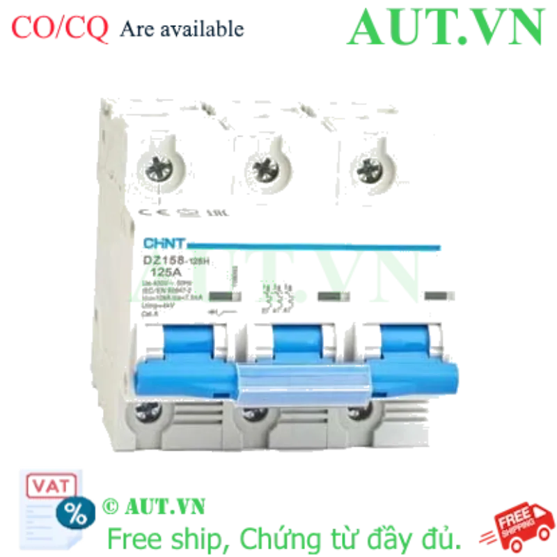 Ảnh của Aptomat cài (MCB) CHINT DZ158-125H 3P 125A 10kA 